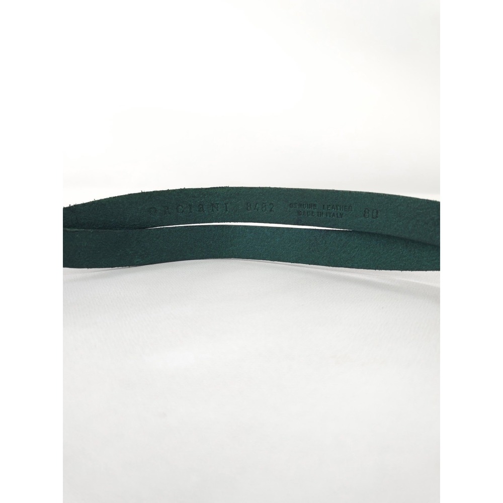 Claudio Orciani Size 80 Green Genuine Leather Crystal / Gems Belt Made In Italy - Picture 5 of 7